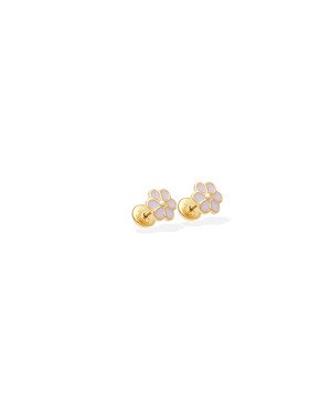 Brinco TP Flor 7mm p/ Resina Lavanda (Lilas) - 00 - 7mm x 7mm - 0.70gr