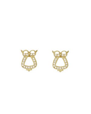 Brinco Fundicao - 34 Zirconia - Coruja Vazada  - 00 - 8mm x 10mm - 1.18gr