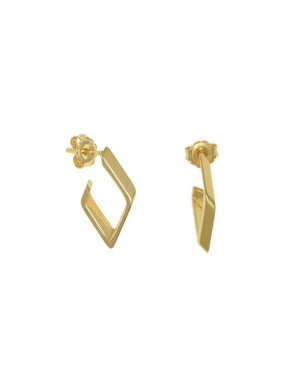Brinco Argola Usinado Losango 18mm - 00 - 2mm x 18mm - 1.90gr