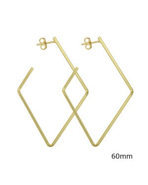 Brinco Losango Fio Quadrado 60mm - 00 - 39mm x 60mm - 5.02gr