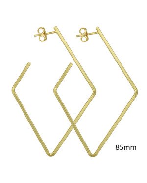 Brinco Losango Fio Quadrado 85mm - 00 - 52mm x 85mm - 7.20gr