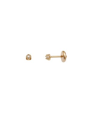 Brinco TP Perola Cravado 2mm c/ Garra  - 00 - 2mm x 10mm - 0.31gr