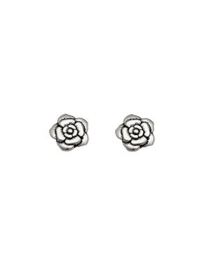 Brinco AG (Envelhecida) Flor Camelia 10mm  - G5 - 10mm x 10mm - 1.53gr