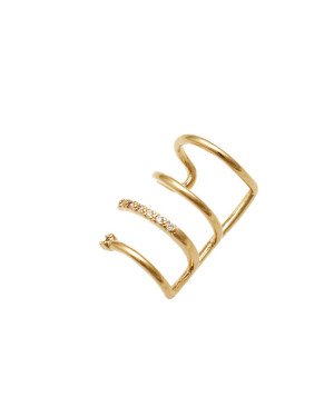 Piercing Fundido 4 1/2 Argola c/ Zirconia - 00 - 22mm x 14mm - 2.07gr