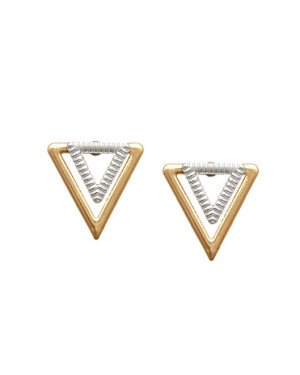Brinco Triangulo Vaz Estam p/ Triangulo Vaz Liso (2 Ouros) - 00 - 20mm x 20mm - 2.75gr
