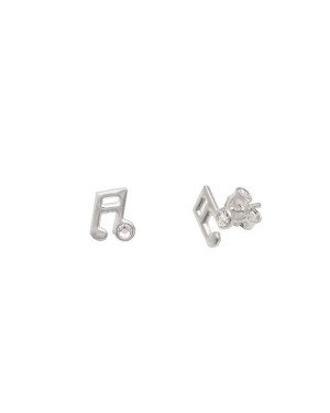 Brinco AG Nota Musical 8mm p/ Pedra Chaton - G5 - 7mm x 8mm - 0.78gr