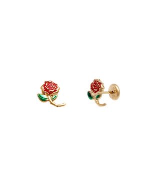 Brinco TP Rosa 8mm (c/ Resina) - 00 - 7mm x 10mm - 0.90gr