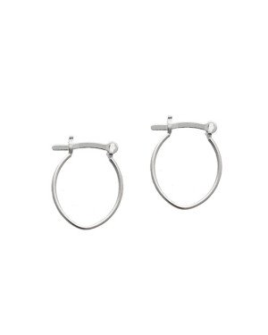 Brinco AG Argola Navete Fio 1/2 Cana 12x17mm c/ Gancho - G1 - 2mm x 17mm - 1.33gr
