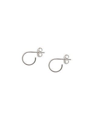 Brinco Prata Argola Fio 1/2 Cana 8mm c/ Pino - G1 - 1mm x 8mm - 0.86gr
