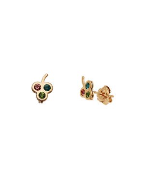 Brinco Uva Colorida  - 00 - 7mm x 10mm - 0.75gr