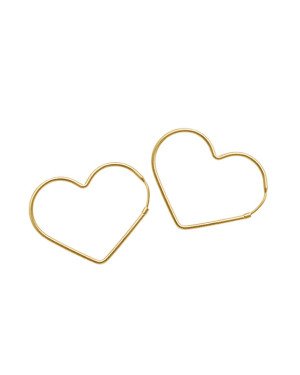 Brinco Argola Coracao Fio Pequena  - 00 - 42mm x 34mm - 1.86gr