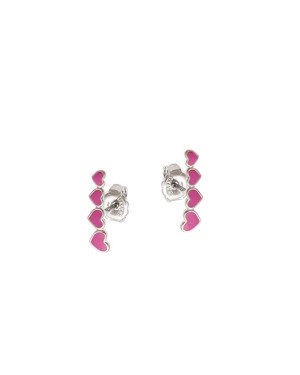 Brinco AG Coracao Com Resina Ear Cuff Baby  - G5 - 14mm x 4mm - 0.72gr