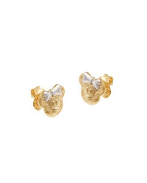 Brinco Minnie Estampada 8mm (Rodio) - 00 - 9mm x 9mm - 1.10gr