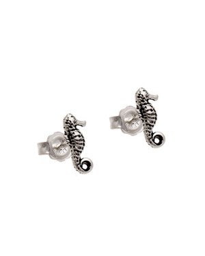 Brinco AG (Envelhecida) Cavalo Marinho 10mm - G6 - 5mm x 10mm - 0.72gr