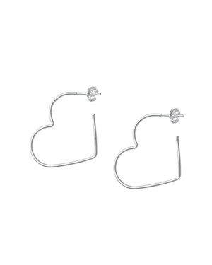 Brinco AG Argola Coracao Fio 23mm Pino  - G1 - 28mm x 23mm - 2.83gr