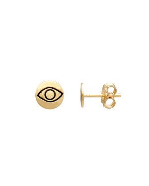 Brinco Redondo Liso 6mm c/ Olho Grego (Resina) - 00 - 6mm x 6mm - 0.80gr