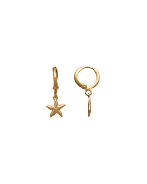 Brinco Argolinha c/ Estrela do Mar - 00 - 12mm x 22mm - 1.28gr