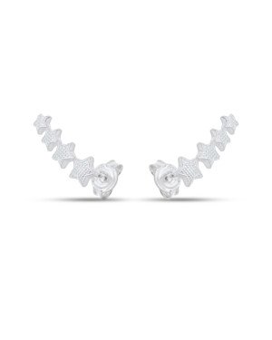Brinco AG Ear Cuff Baby 4 Estrelas Reticuladas (S/ Envelhecer) - G5 - 4mm x 14mm - 0.67gr