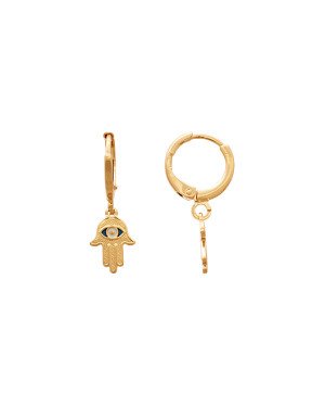 Brinco Argolinha p/ Mao de Fatima (Resina) - 00 - 13mm x 25mm - 1.61gr