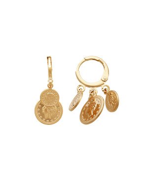 Brinco Argolinha 12mm p/ 3 Moedas Lira  - 00 - 12mm x 26mm - 3.53gr