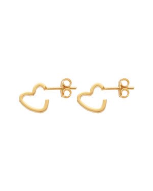 Brinco Argola Coracao 10mm  - 00 - 10mm x 2mm - 1.38gr