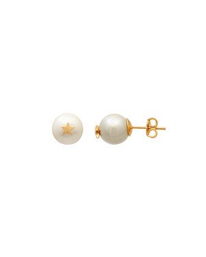 Brinco Fundido Perola 10mm p/ Estrela  - 00 - 10mm x 23mm - 2.13gr
