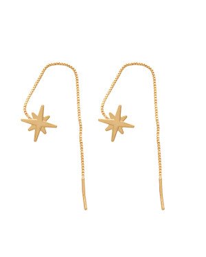 Brinco Passante Estrela Lisa  - 00 - 12mm x 83mm - 1.18gr