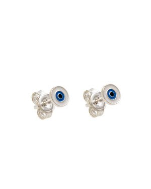 Brinco AG Olho Grego 5mm p/ Resina (Branco/Azul/Preto) - G6 - 5mm x 5mm - 0.59gr