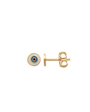 Brinco Olho Grego 6mm p/ Resina (Branco/Azul/Preto) - 00 - 6mm x 6mm - 0.82gr