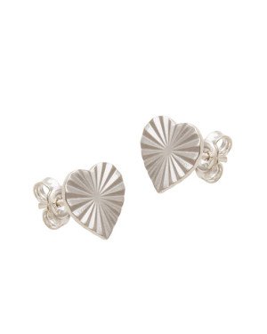 Brinco AG Coracao 10mm Diamantado  - G3 - 11mm x 10mm - 1.52gr