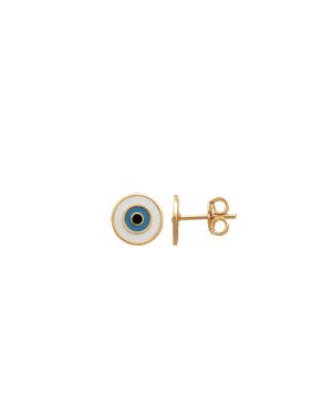 Brinco Olho Grego 9mm (Branco/Azul/Preto) - 00 - 9mm x 9mm - 1.13gr
