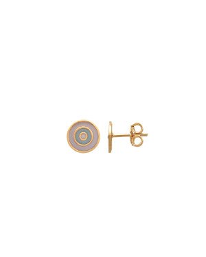 Brinco Olho Grego 9mm  (Lavanda/Azul Claro/Rosa Claro) - 00 - 9mm x 9mm - 1.10gr