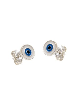 Brinco AG Olho Grego p/ Resina (Branco/Azul/Preto) - G5 - 9mm x 9mm - 1.32gr