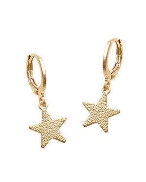 Brinco Argolinha 12mm p/ Estrela Jateada  - 00 - 12mm x 24mm - 1.49gr