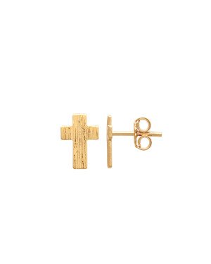 Brinco Cruz 10mm Lixada  - 00 - 10mm x 10mm - 0.78gr
