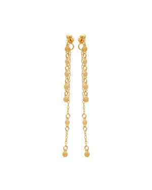 Brinco c/ 2 Corrente 7 Solzinho mini 4mm - 00 - 4mm x 82mm - 2.64gr