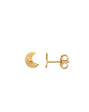 Brinco Fixo Lua 6mm Diamantada - 00 - 6mm x 6mm - 0.59gr