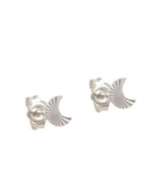 Brinco Fixo AG Lua 6mm Diamantada - G5 - 6mm x 6mm - 0.51gr