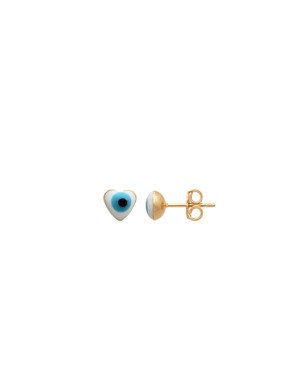 Brinco Fixo Coracao Olho Grego 4mm - 00 - 4mm x 11mm - 0.49gr