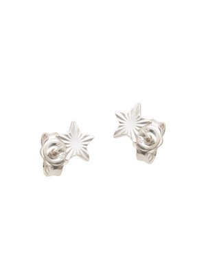 Brinco Fixo AG Estrela 6mm Diamantada - G5 - 6mm x 6mm - 0.53gr