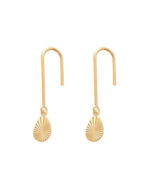 Brinco Gancho c/ Gota 10mm Diamantada - 00 - 7mm x 35mm - 1.26gr