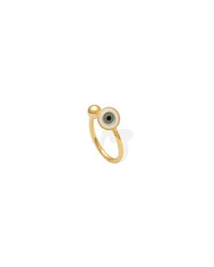 Piercing Fake c/ Olho Grego 5mm (Branco/Azul/Preto) - 00 - 5mm x 16mm - 0.54gr