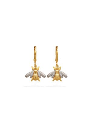 Brinco Argolinha c/ Abelha 11mm (Rodio) - 00 - 11mm x 24mm - 1.97gr