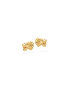 Brinco Fixo Coracao Mini Diamantado - 00 - 6mm x 6mm - 0.62gr