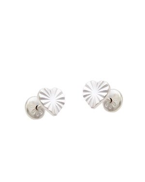 Brinco AG TP Fixo Coracao Mini Diamantado (Pressao) - G5 - 6mm x 6mm - 0.83gr