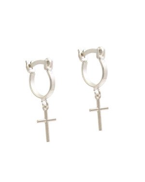 Brinco AG Argola 8mm c/ Cruz Palito 12mm - G3 - 8mm x 24mm - 1.13gr