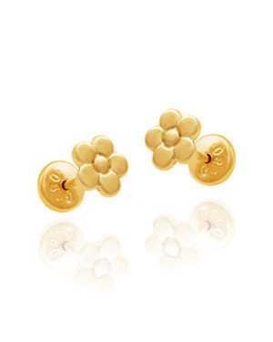 Brinco TP Flor 6mm  - 00 - 6mm x 6mm - 0.49gr