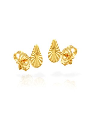 Brinco Tranca Gota Diamantada 6mm - 00 - 6mm x 6mm - 0.49gr