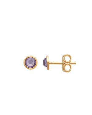 Brinco Cabuchao 4mm p/ Pedra Chaton (Light Ametista) - 00 - 4mm x 4mm - 0.67gr