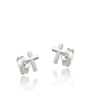 Brinco AG Cruz Facetada 6mm  - G5 - 4mm x 6mm - 0.41gr